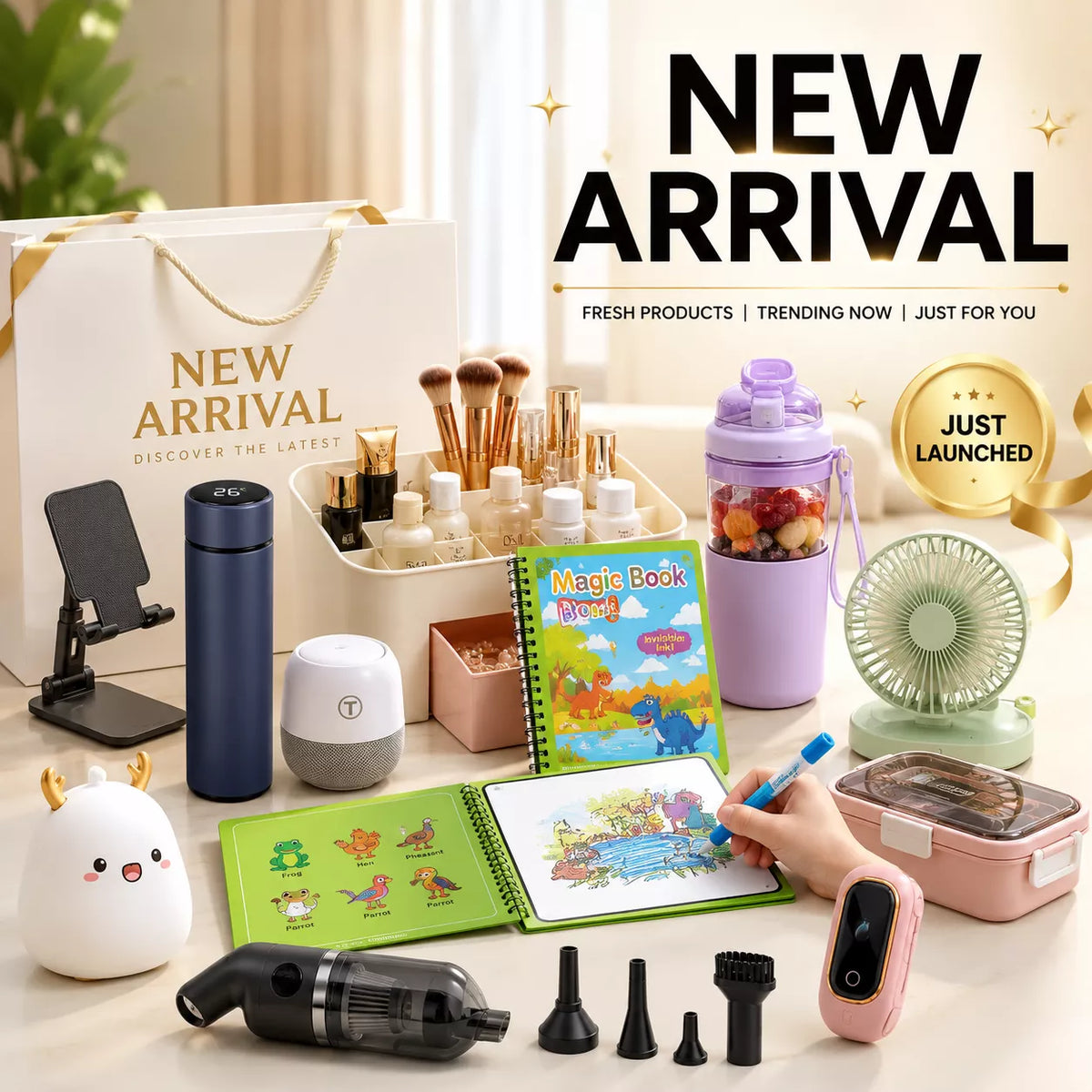 Latest home essentials, kitchen accessories, storage organizers, and lifestyle products newly arrived at Homlush