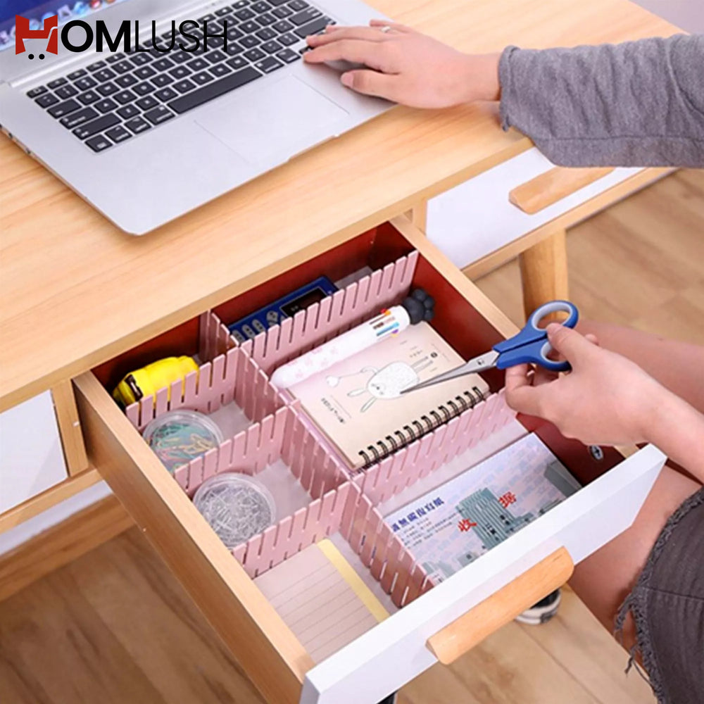 12 Pcs Adjustable Drawer Dividers Organizer
