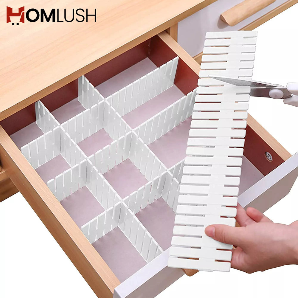 12 Pcs Adjustable Drawer Dividers Organizer
