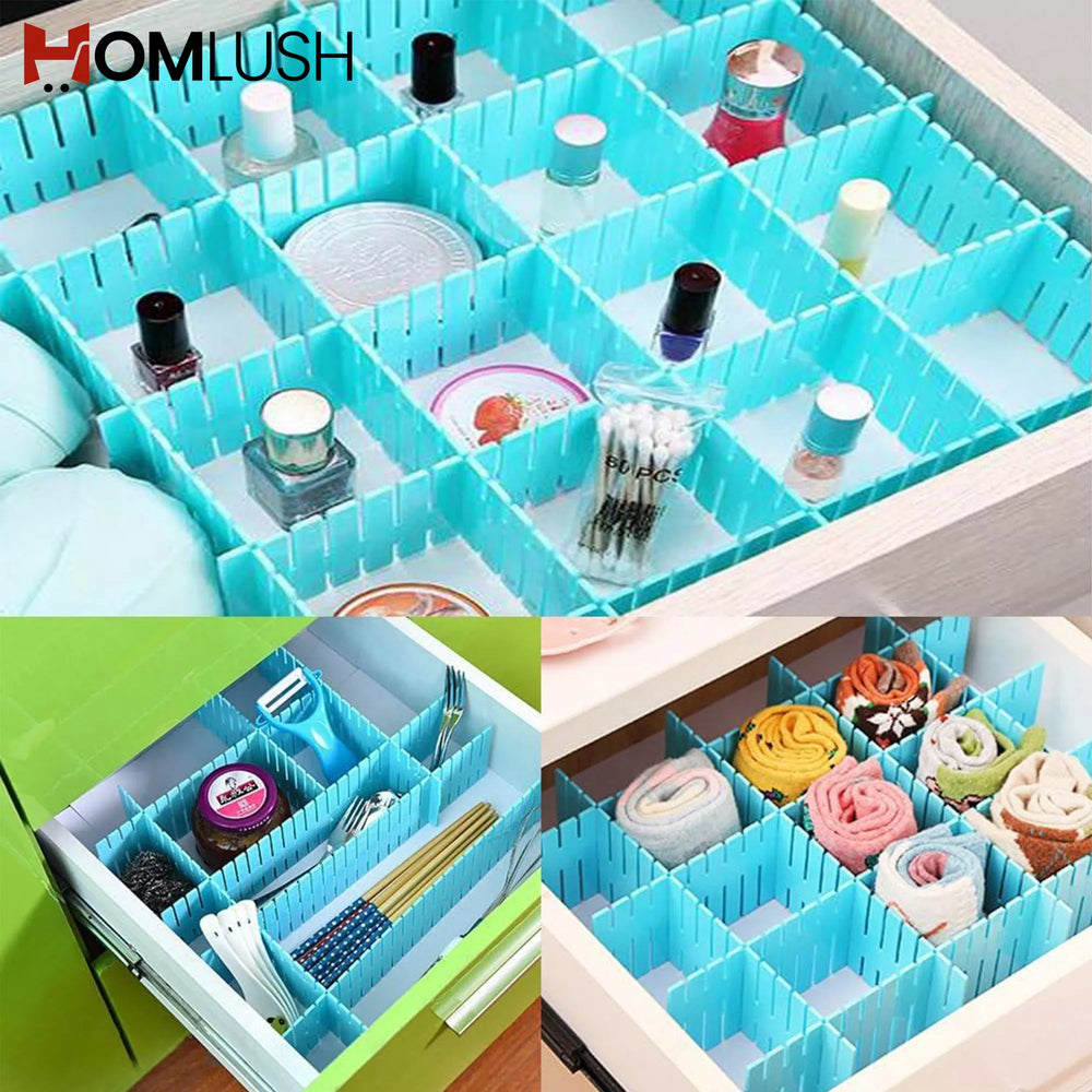 12 Pcs Adjustable Drawer Dividers Organizer