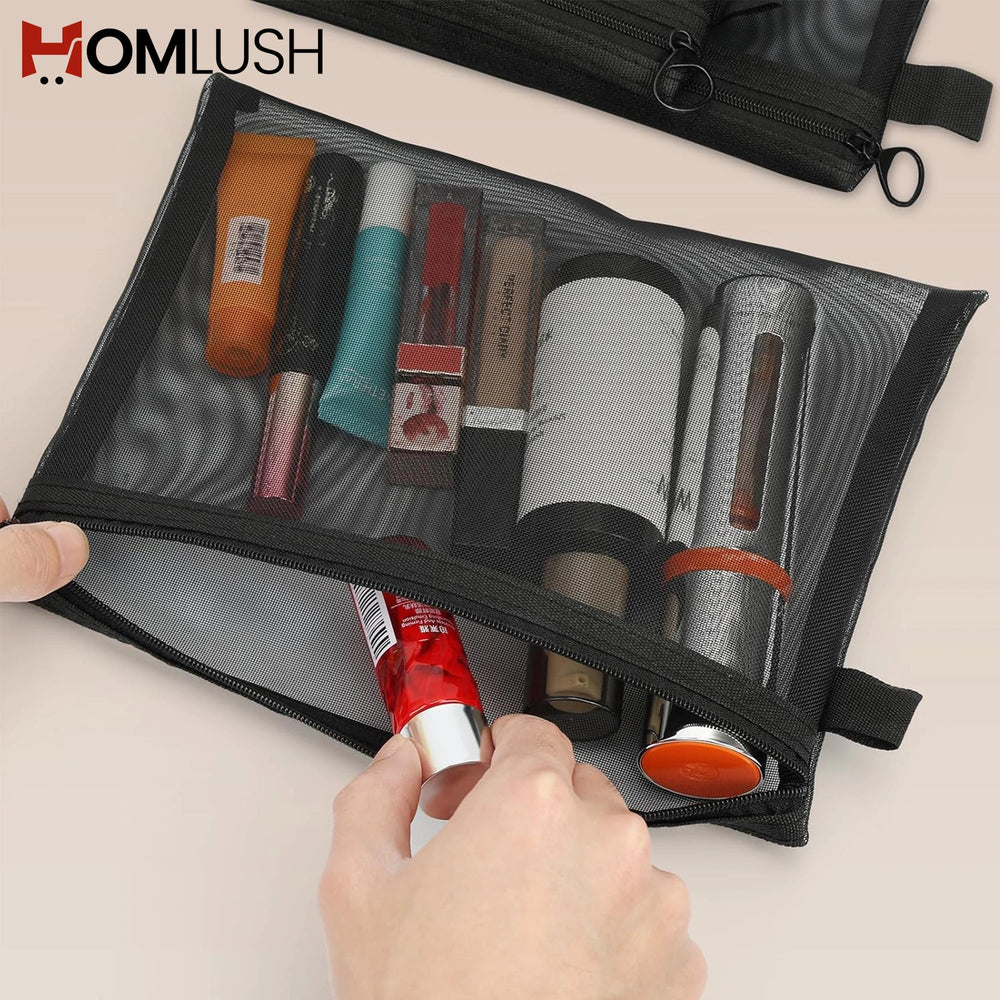 3 Pcs Cosmetic Pouch Set – Travel Makeup Organizer Bags