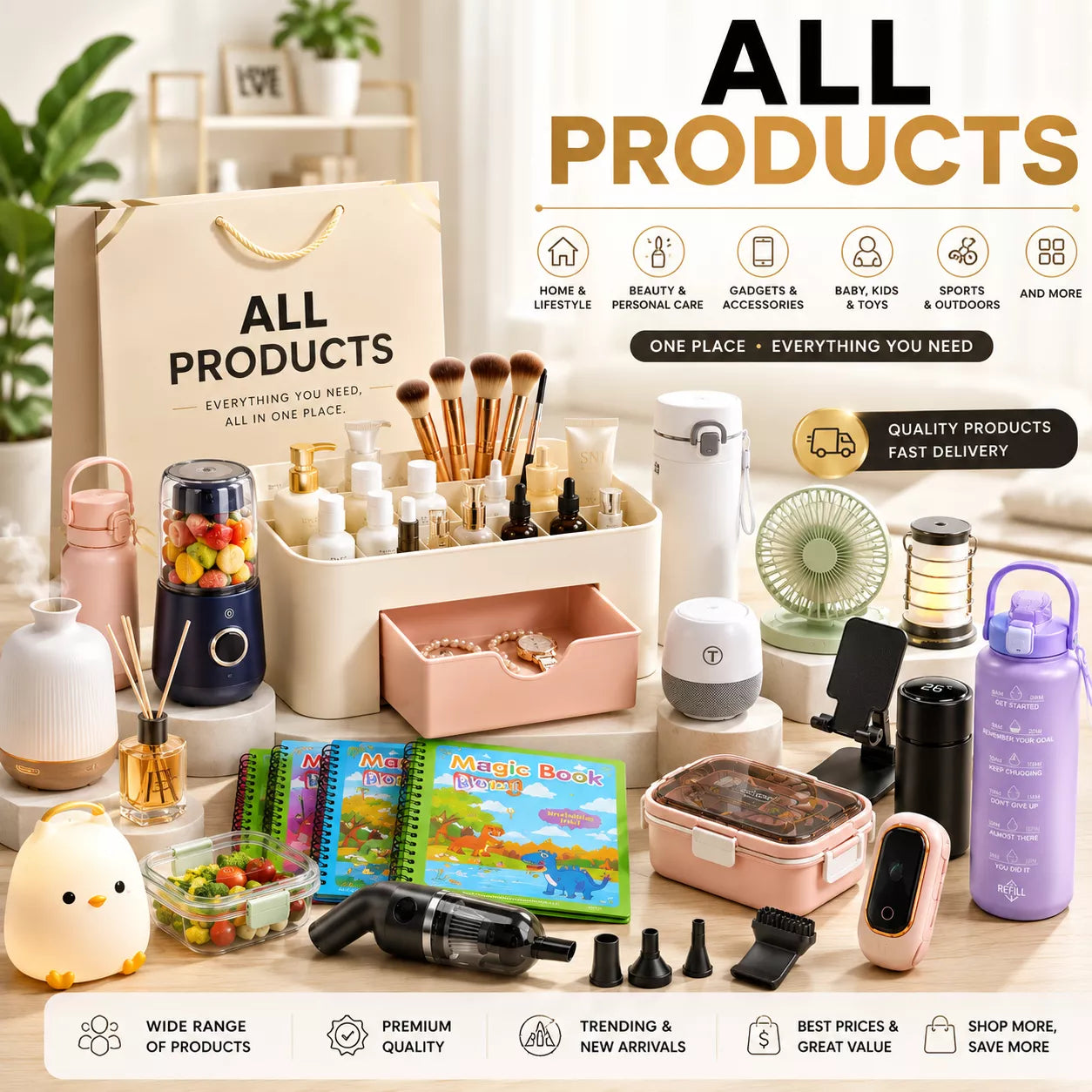 Premium home essentials, kitchen accessories, storage organizers, travel accessories, and lifestyle products collection by Homlush