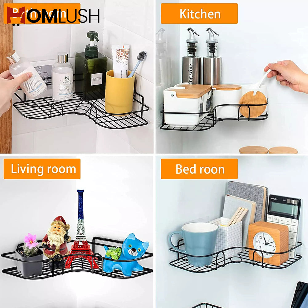 Bathroom Corner Shelf – Punch Free Shower Rack