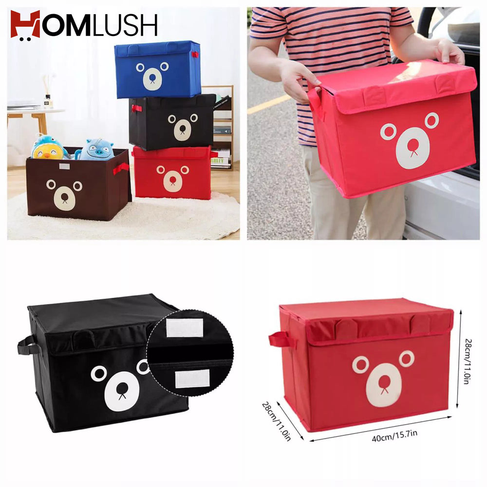 Cartoon Storage Box for Kids with Lid
