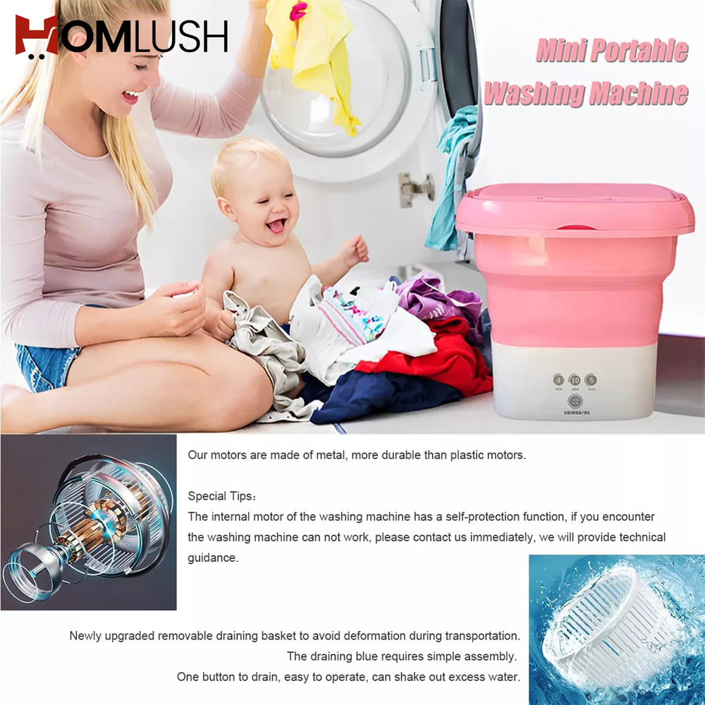 travel washing machine for camping and dorm use