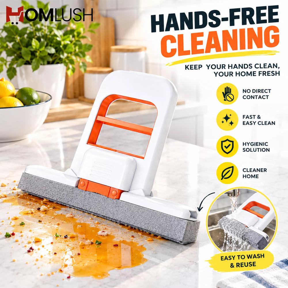 HOMLUSH Mini Foldable Desktop Mop for hands-free countertop cleaning