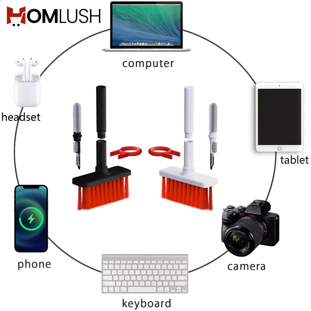 5 in 1 Gadgets Cleaning Brush Kit with Keycap Puller