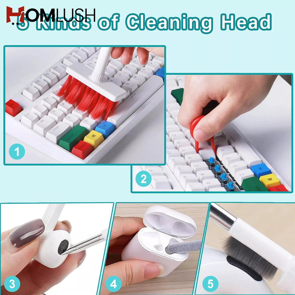 5 in 1 Gadgets Cleaning Brush Kit with Keycap Puller