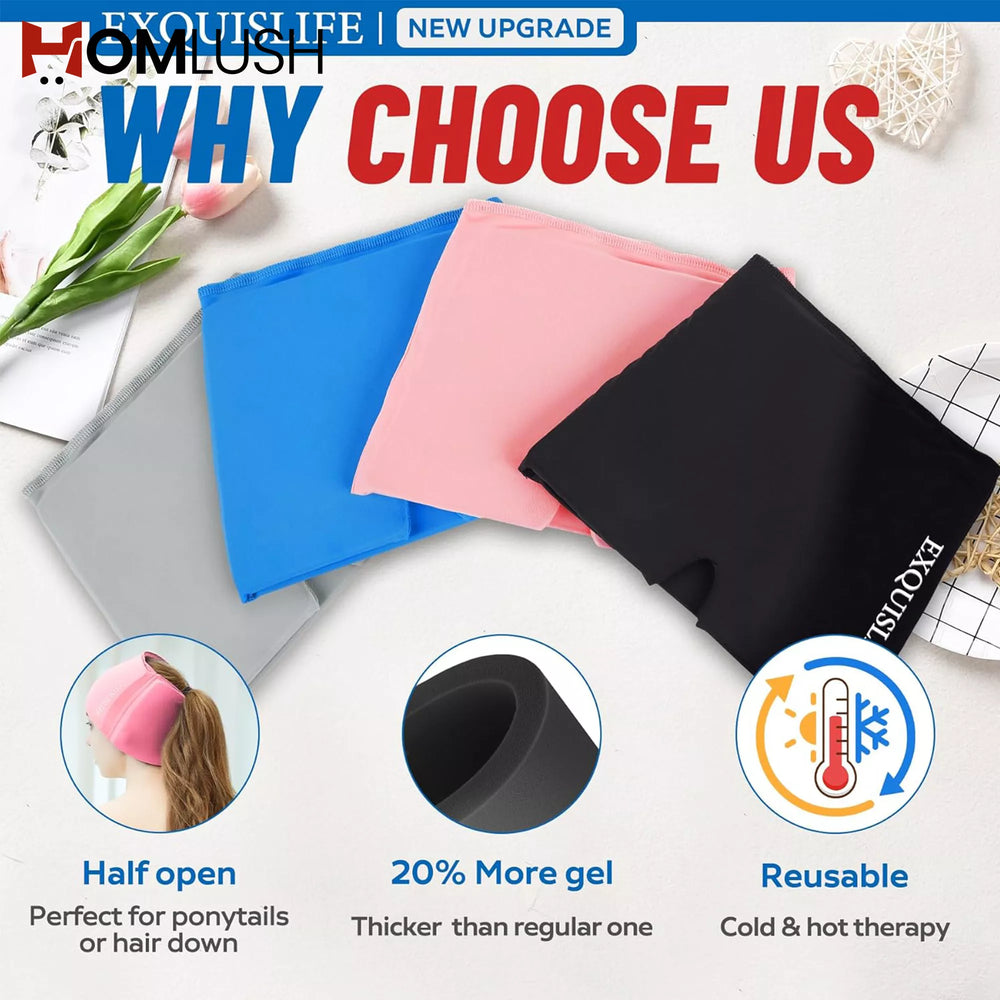 Reusable gel ice therapy hat for wellness care