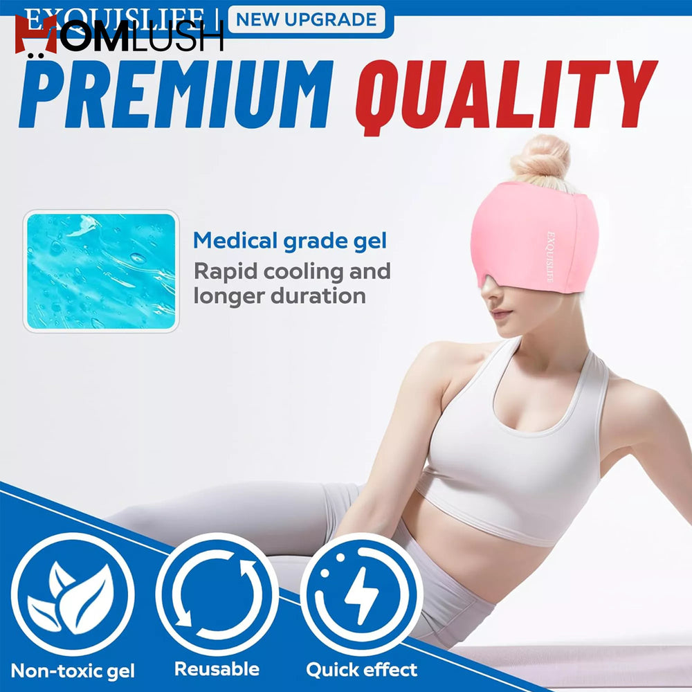 Soft stretch migraine relief cap for men and women