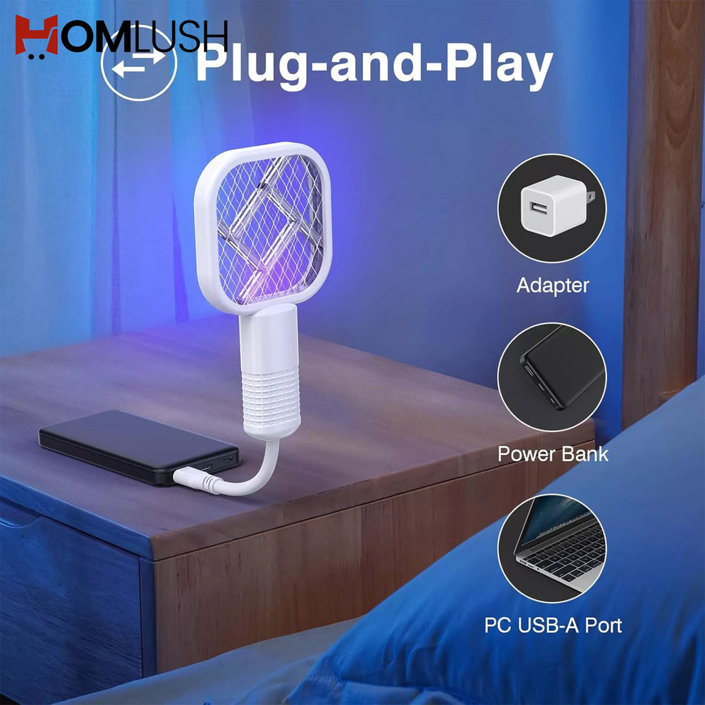 rechargeable mini mosquito swatter racket