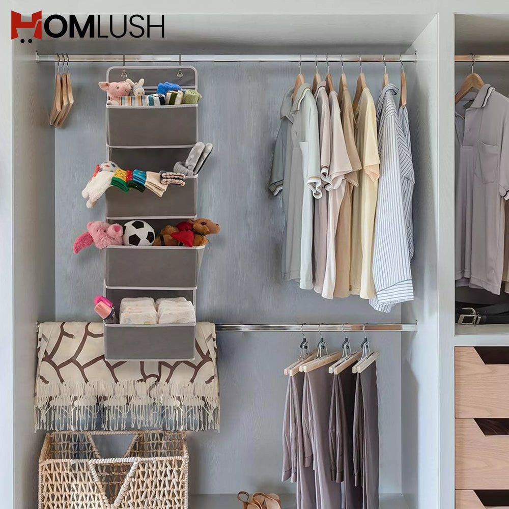 4 Grids Over The Door Hanging Storage Organizer