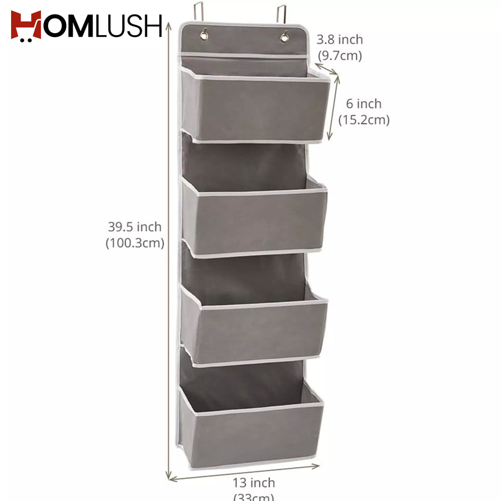 4 Grids Over The Door Hanging Storage Organizer
