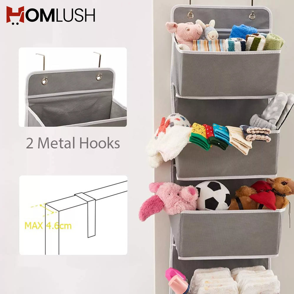 4 Grids Over The Door Hanging Storage Organizer