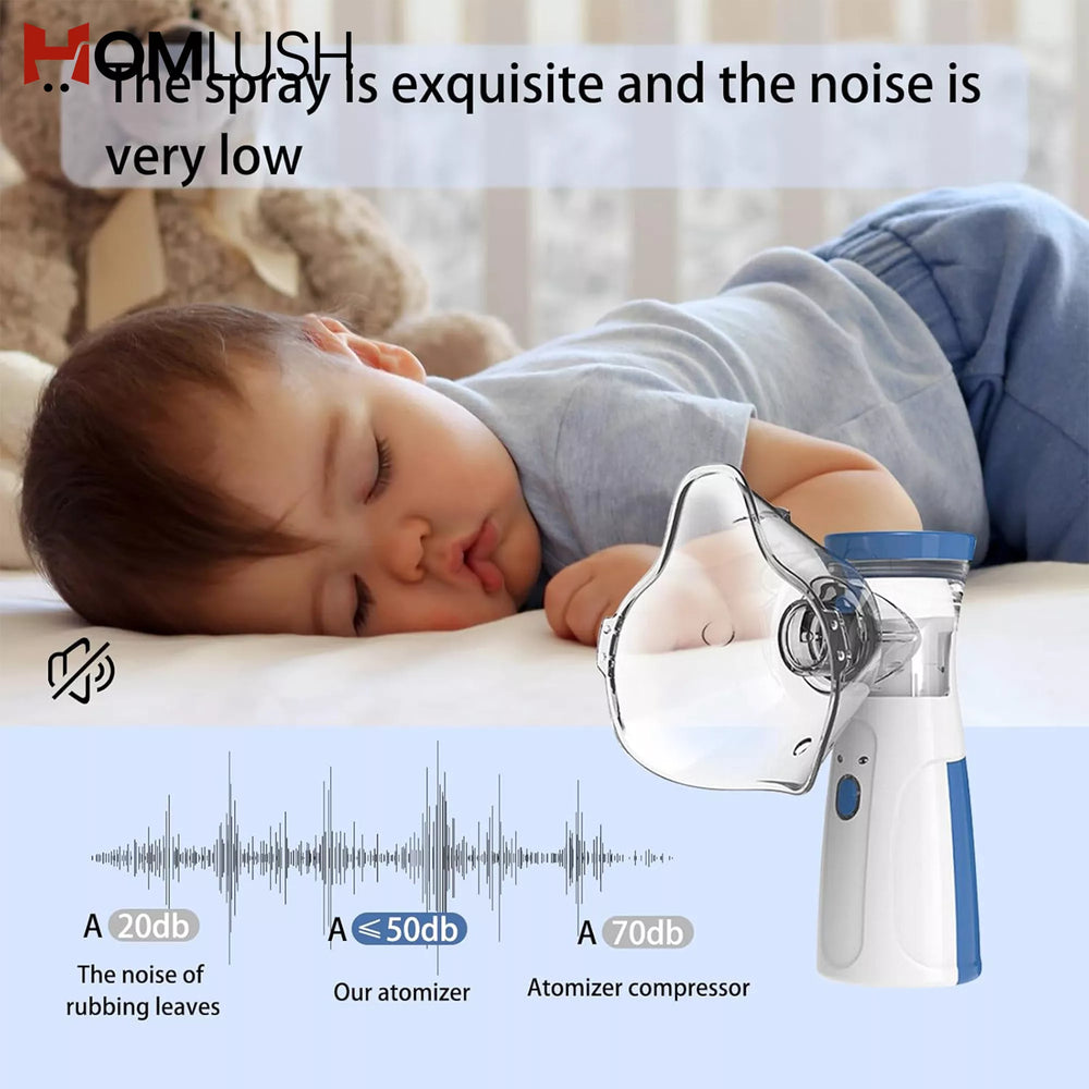 Low noise breathing support nebulizer device