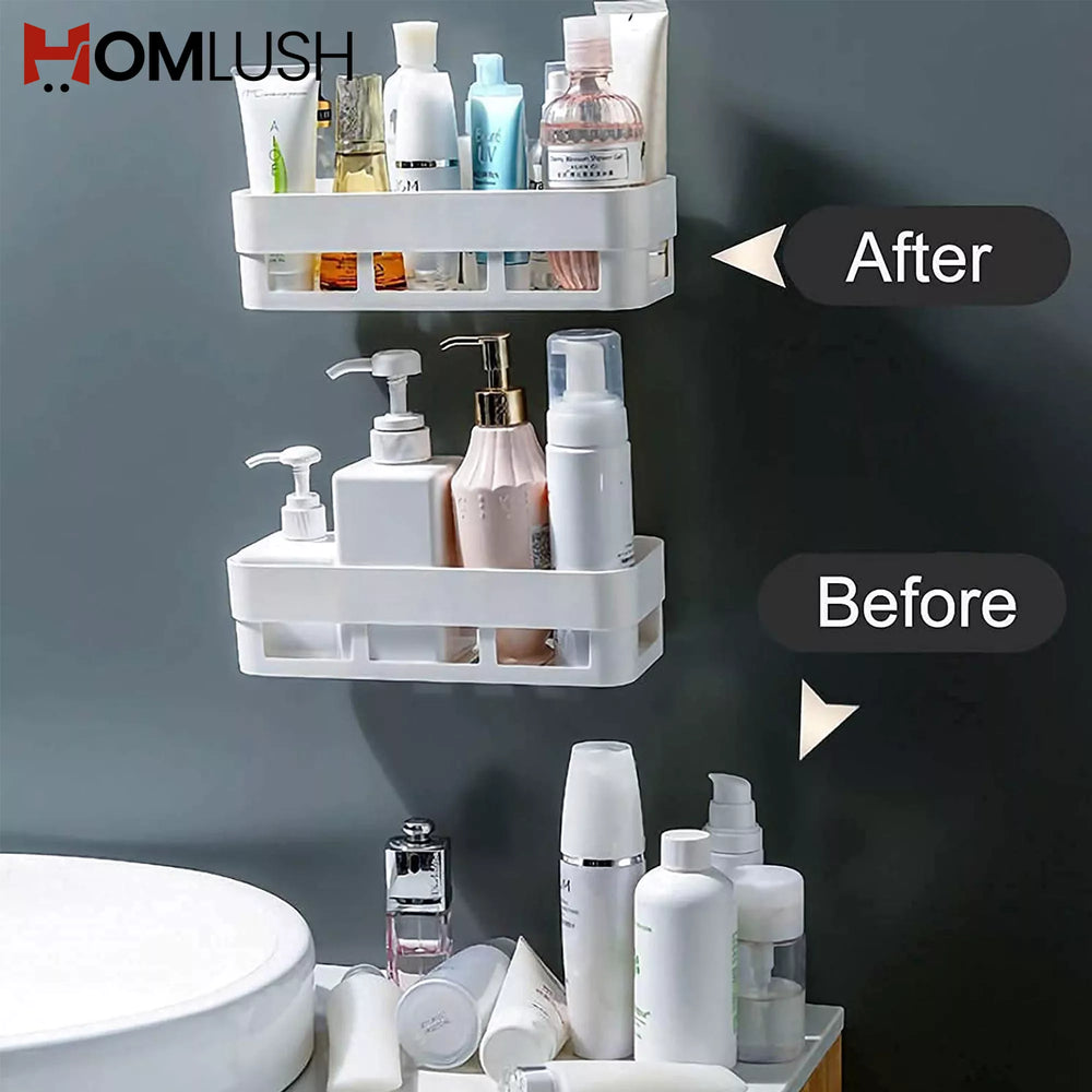 Wall Mounted Bathroom Shelf Organizer Rack