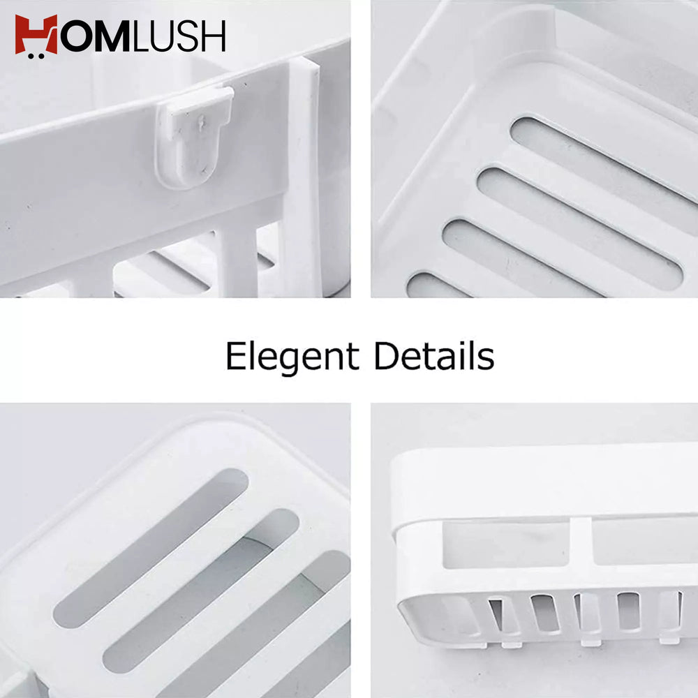 Wall Mounted Bathroom Shelf Organizer Rack