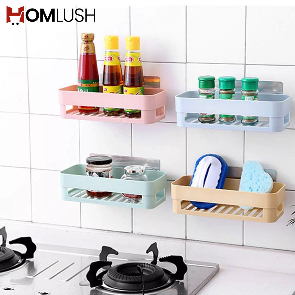 Wall Mounted Bathroom Shelf Organizer Rack
