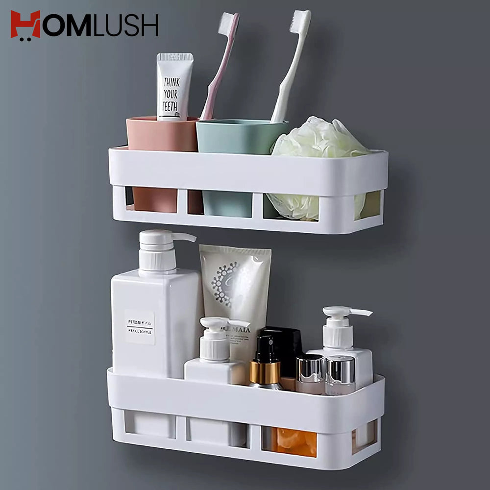 Wall Mounted Bathroom Shelf Organizer Rack