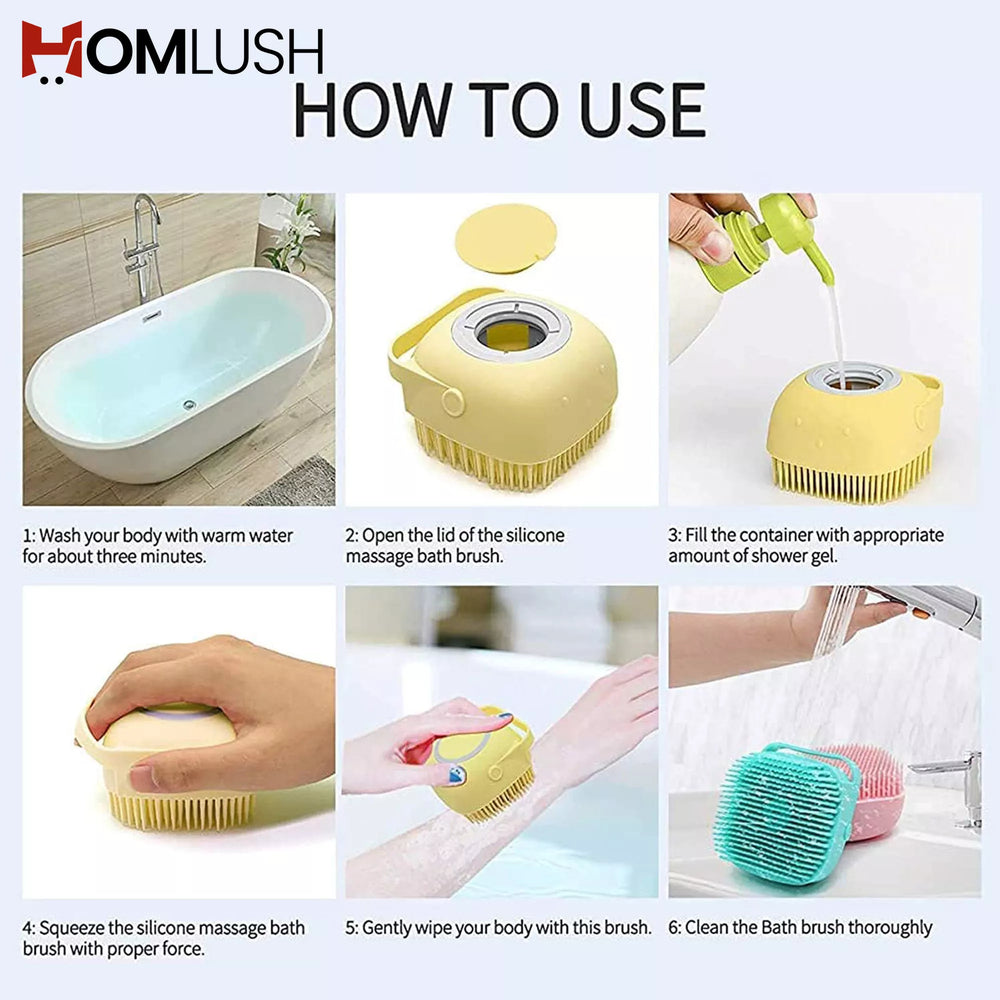 Hygienic silicone loofah for daily shower use