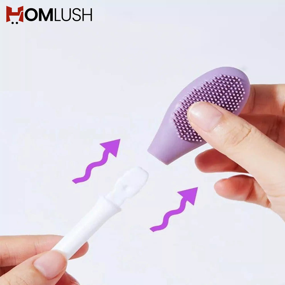 Silicone mud and clay mask applicator brush