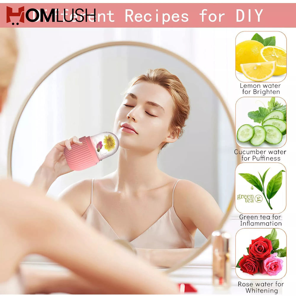 Facial ice cube mold for puffiness reduction