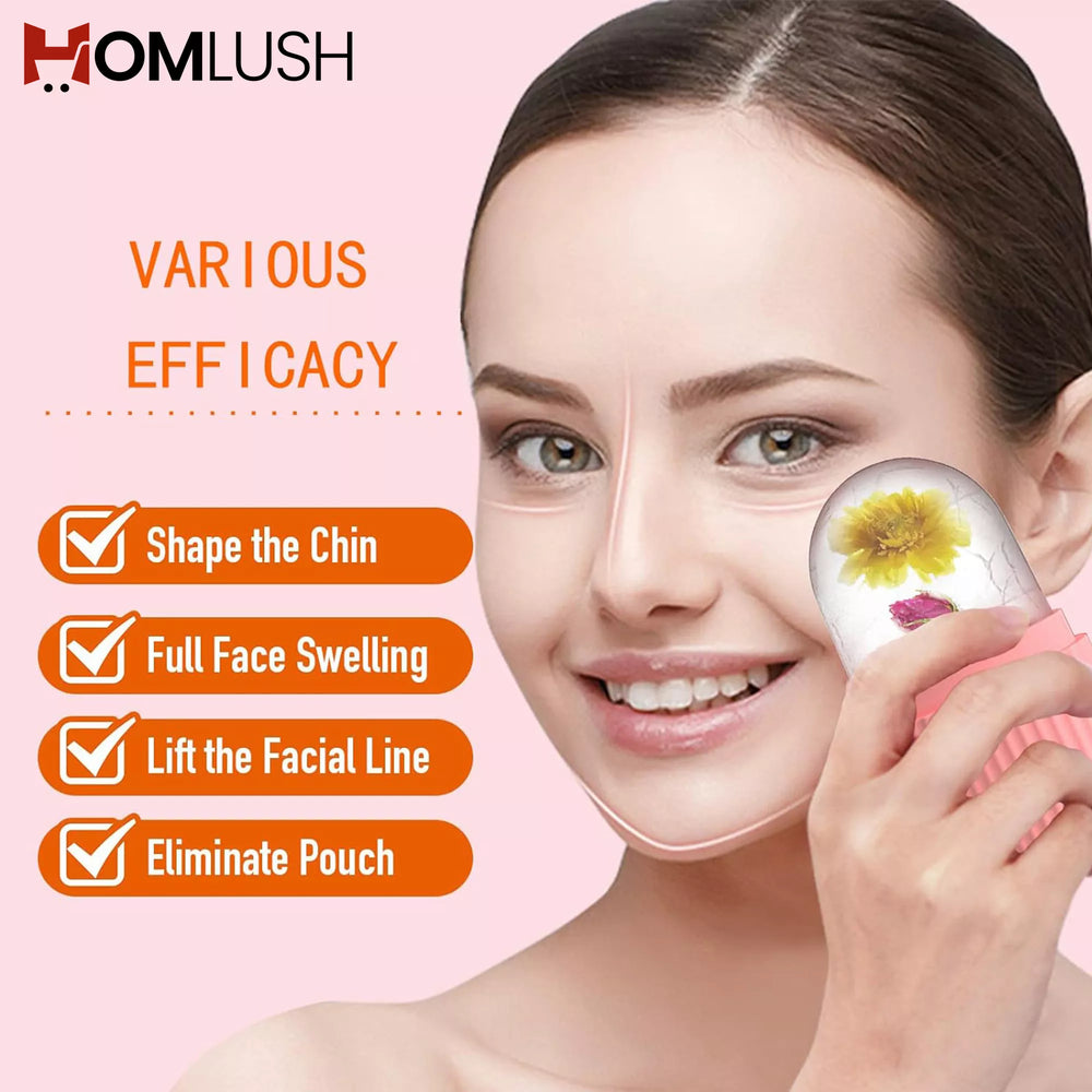 Silicone facial ice mold for daily routine