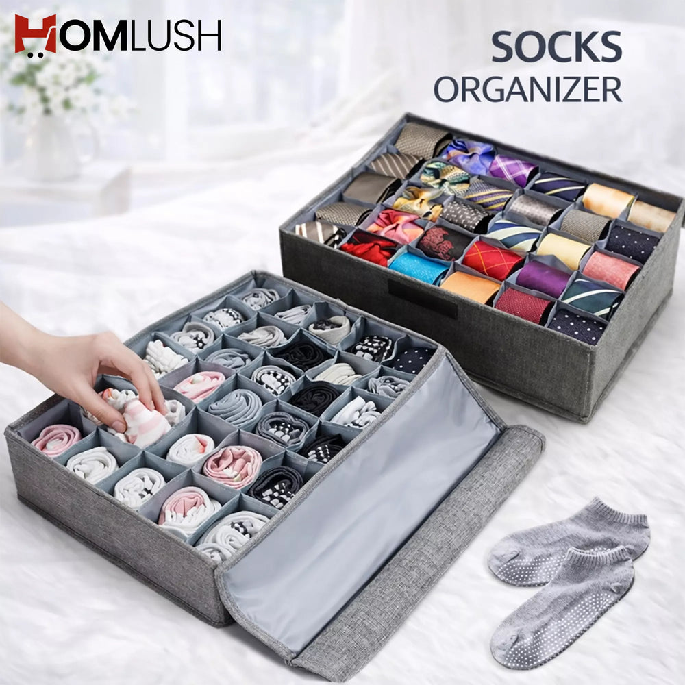 24 Grid Socks Drawer Organizer Divider