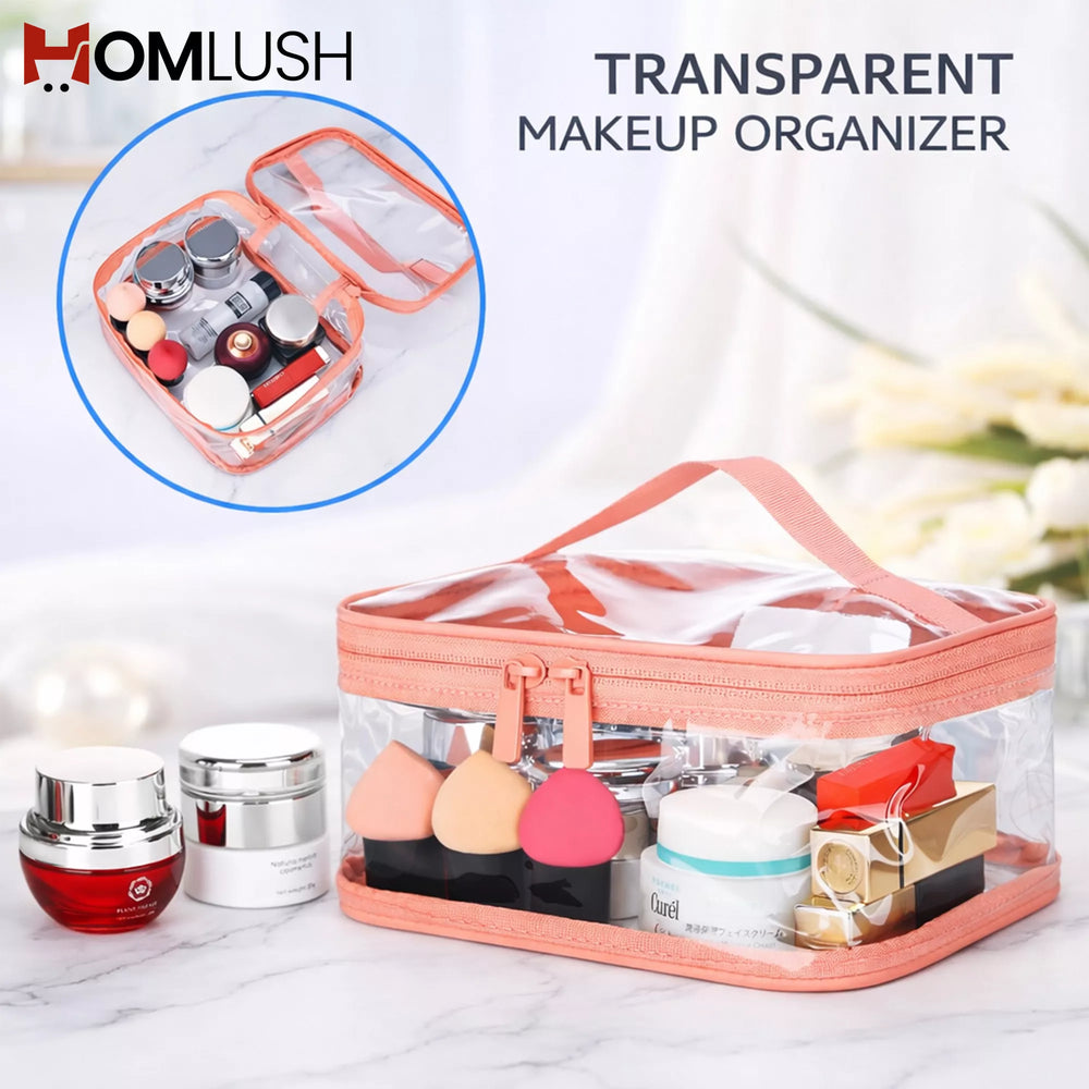 Transparent Makeup Organizer – Travel Cosmetic Bag