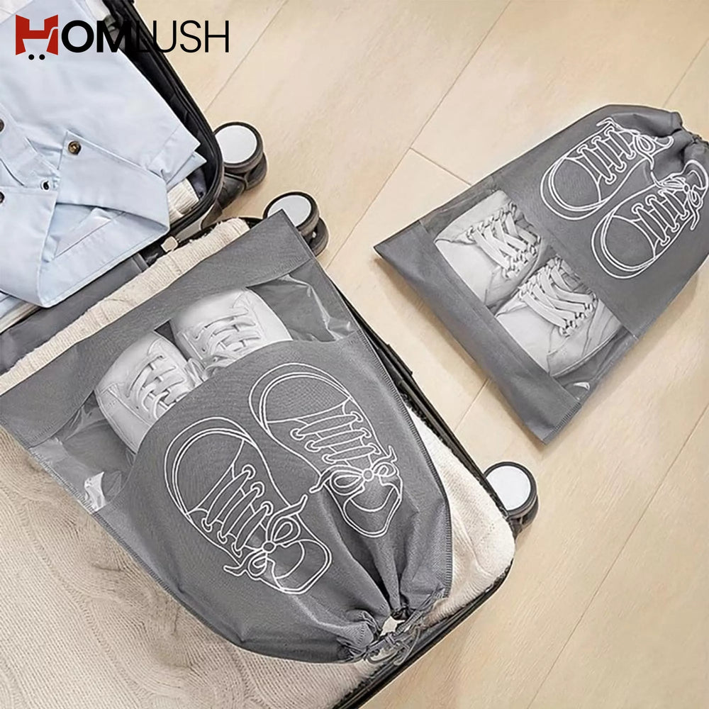 Travel Shoes Storage Bag Pack of 4 – Clear Window