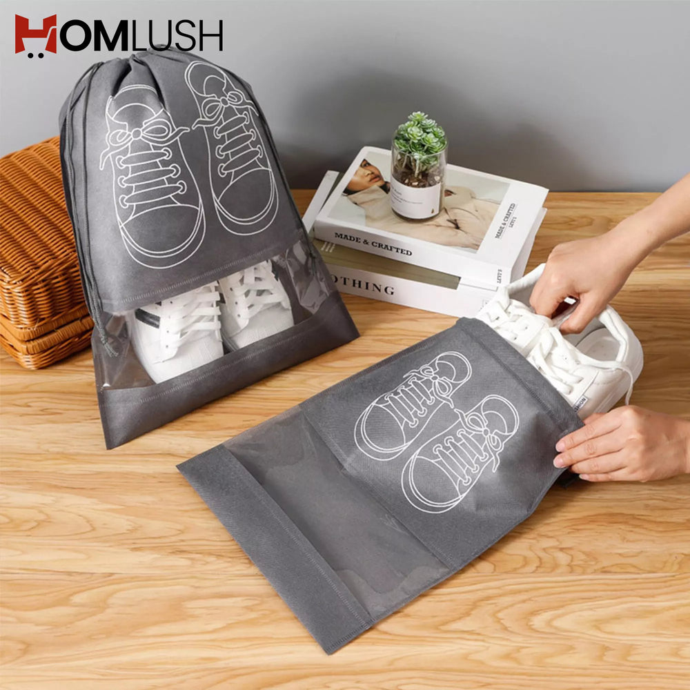 Travel Shoes Storage Bag Pack of 4 – Clear Window
