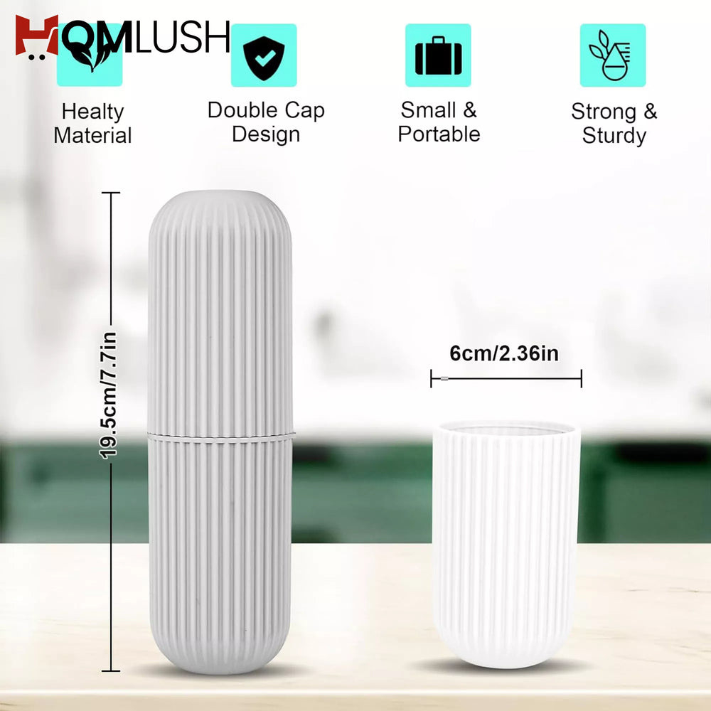 Travel Toothbrush Holder Case with Cup