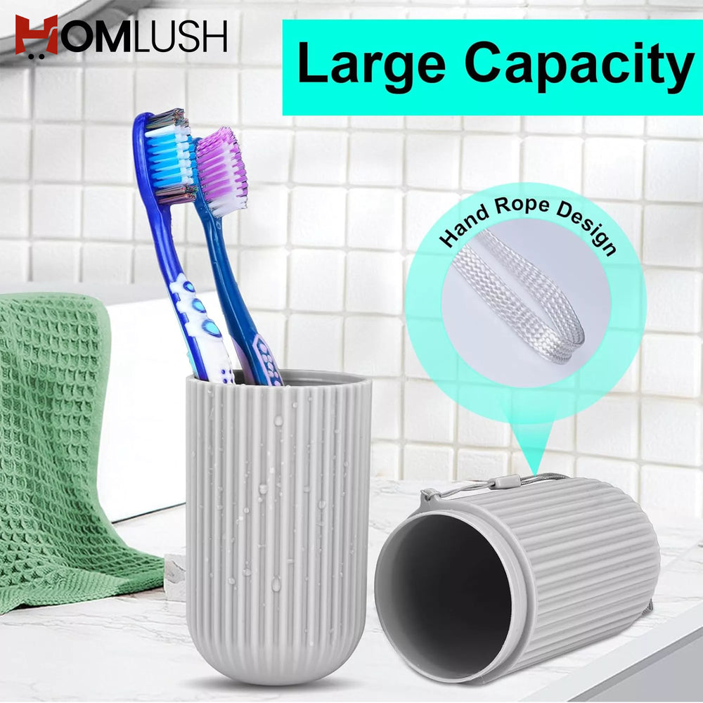 Travel Toothbrush Holder Case with Cup