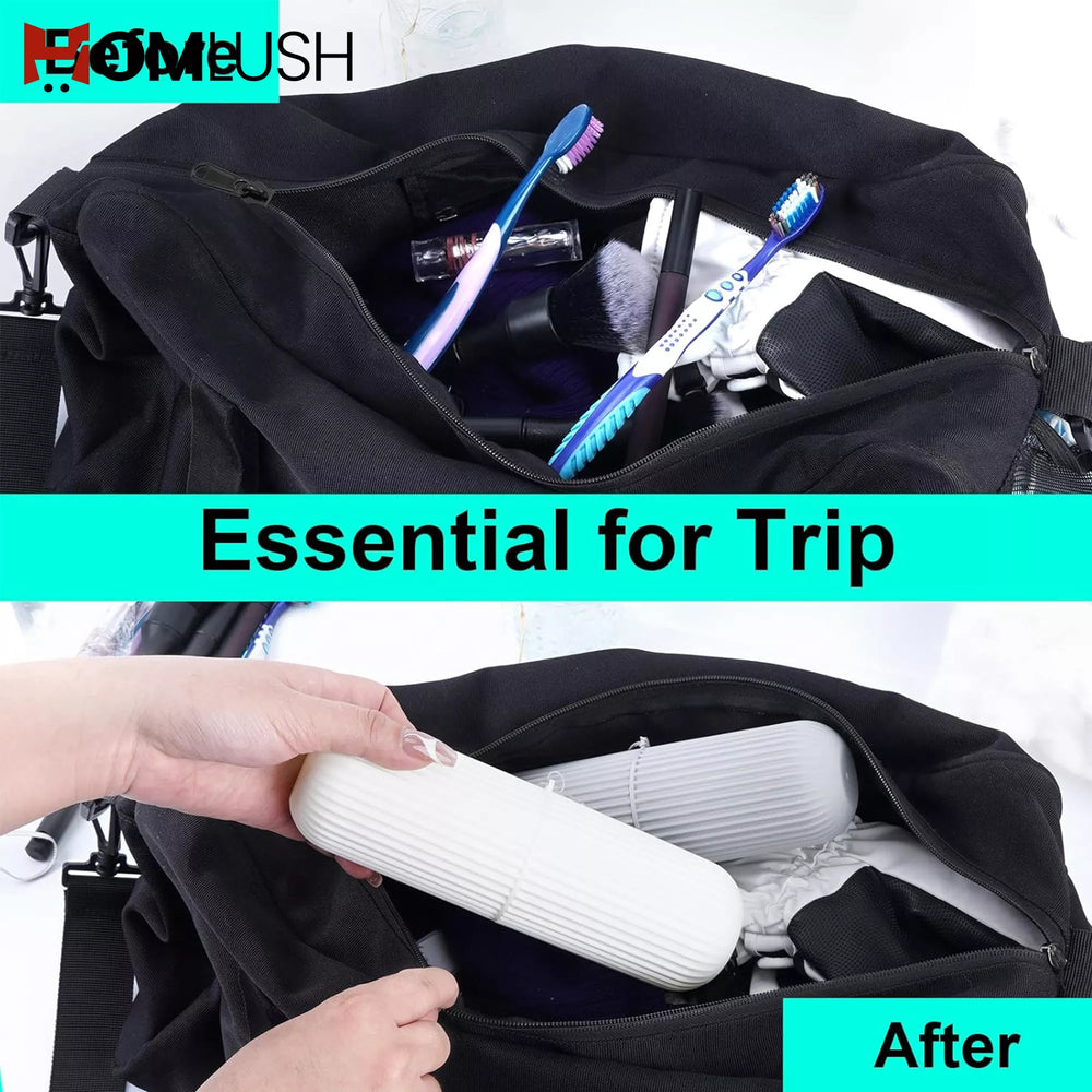 Travel Toothbrush Holder Case with Cup