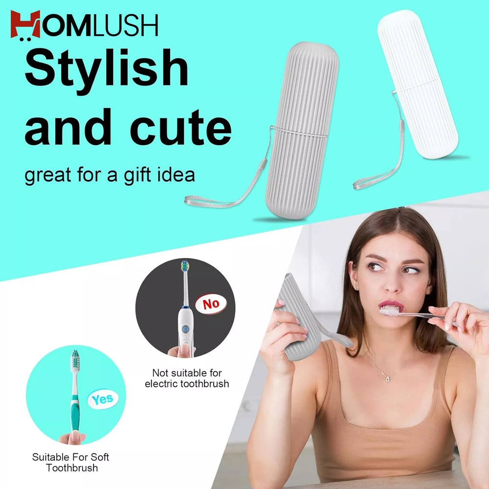 Travel Toothbrush Holder Case with Cup
