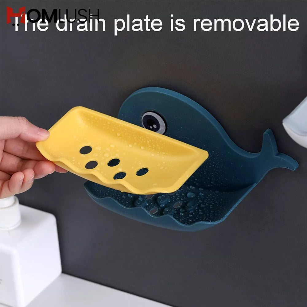 Whale Shape Soap Dish – Wall Mounted Soap Holder